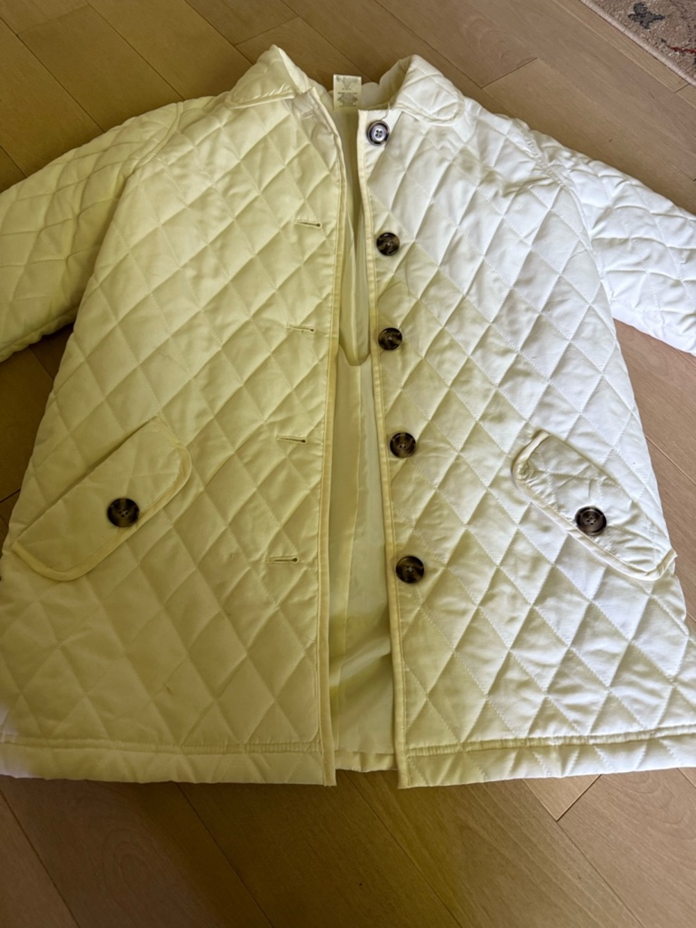 Blair Quilted Puffer Jacket in Cream